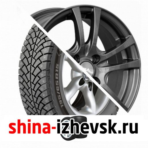 Колесо в сборе BF Goodrich G Force Stud 195/65 R15 Q 95 + СКАД Дели 6xR15 4×100 ET40 DIA60.1 Черно-серый цвет с перламутровыми оттенками в Ижевске